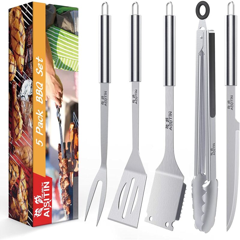 Cooking Portable Accessories BBQ Utensils 5PCS Stainless Tool