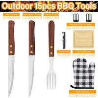 AISITIN BBQ Grill Tool Set, Stainless Steel Barbecue Accessories with Cooler Bag Barbecue Utensils Kit for Men Women Camping Party, Ideal BBQ Gift