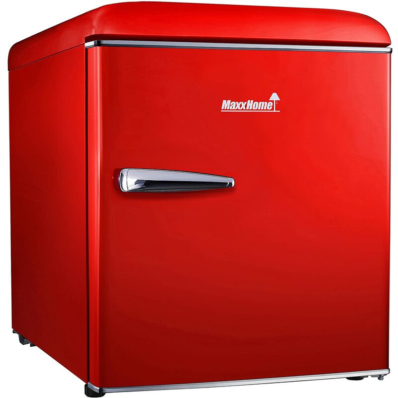 MaxxHome Mini Kühlschrank 48L - Retro - Design - 50x45x49 cm - Rot