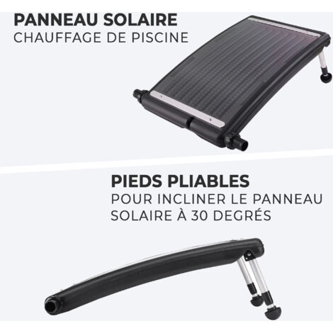 MaxxToys Poolheizung Solar - Sonnenkollektor Pool Solarheizung - 75x62x12 cm - Anschluss Ø38mm - Solar-poolheizung - Heizstab Pool - Solarpanel für Pool mit Verstellbaren Füße