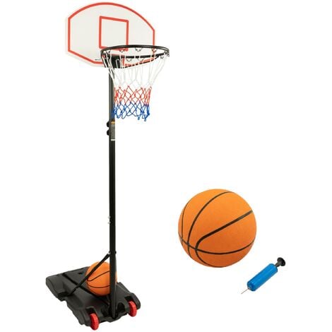 Basketballkorb für Kinder Wetterbeständiger Korbständer mit Einstellbarer  Höhe von 90–210 cm - Costway
