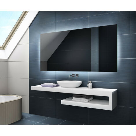Miroir LED Lumineux 110x90 cm de Salle de Bain Mural avec éclairage Blanc Froid 7000K T100 Artforma