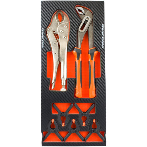 Fischer Darex – Module mousse 2 pinces + 5 pinces à ressort – Dimensions 18 x 40 x 5.5 cm – Revêtement fibre de verre antidérapant