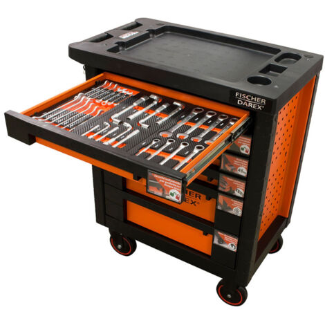 Servante d'atelier 6 tiroirs équipée 30 outils dans 3 modules