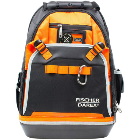 Fischer Darex – Sac à dos porte-outils 37L – Étanche et résistant aux chocs – Accès rapide par l'avant – Poche centrale et arrière