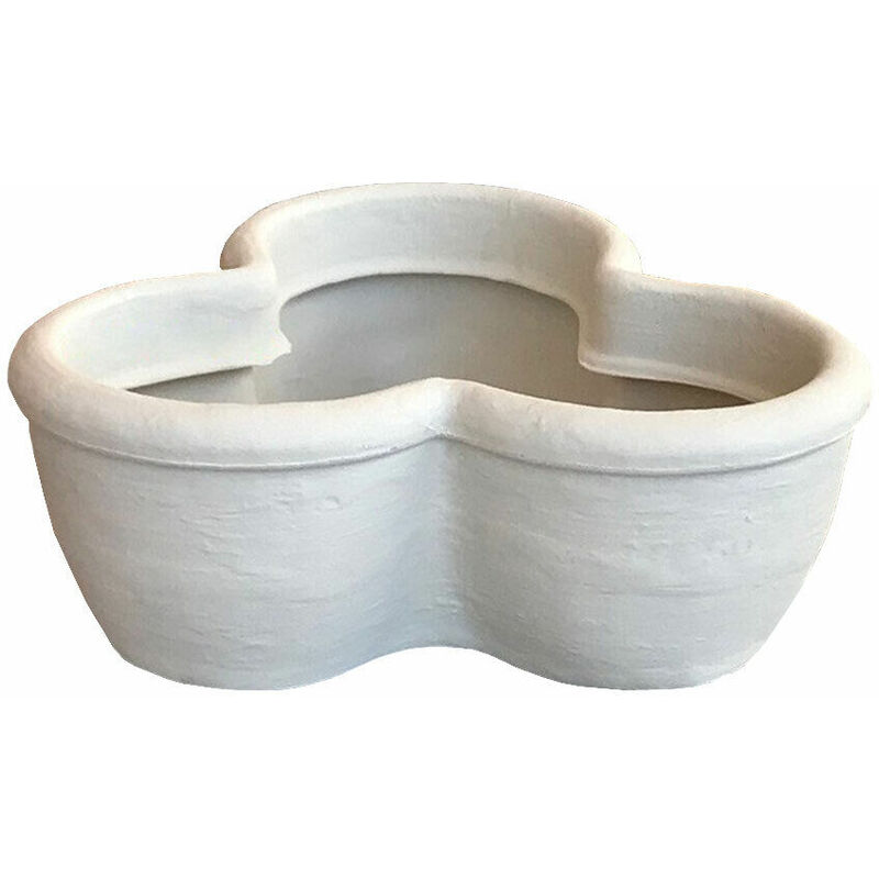 Vaso Per Fiori BAMA Trifoglio 40x16cm - Design Classico In Ceramica