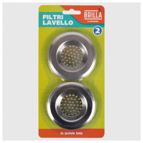 2 Filtri Per Lavello In Acciaio Inox A Rete Metallica, Diametro 11,4 Cm, Anti-Intasamento Per Cucina, Bagno, Doccia E Balcone - 2