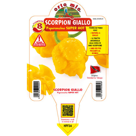 Ortomio peperoncino very hot fatalii giallo
