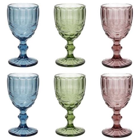 Tognana M092 Confezione 3 Calici Madame Colori Assortiti 26cl
