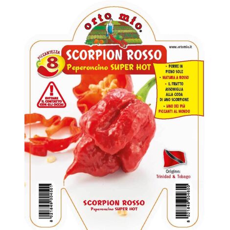 Peperoncino piccante trinidad scorpion rosso Orto mio