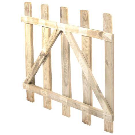 Cancello da Recinzione Giardino in Legno Staccionata 100x90 cm Maremma Verdelook (1/4)