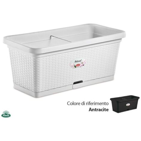 STEFANPLAST Fioriera Natural 80 cm Antracite (1/3)
