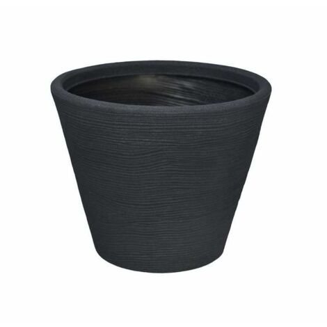 Vaso Portavaso Caspò Campana Shabby Rigata Vasar in resina cmha 45 - Colore: Grigio Ghisa