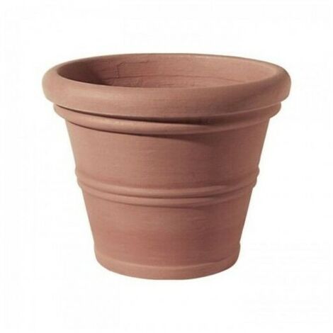 Vaso Festonato con Rosone in Terracotta d'Impruneta