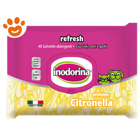 Inodorina Refresh Salviette detergenti Citronella