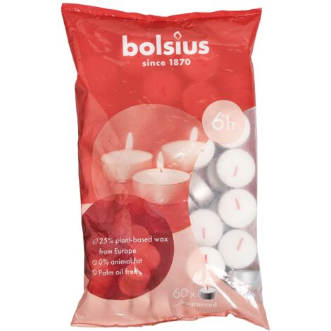 Bolsius Tealight - Candela Profumata? No, Classica, 4 Ore Di Combustione, Confezione Da 200 Pezzi, Stoppino In Cotone