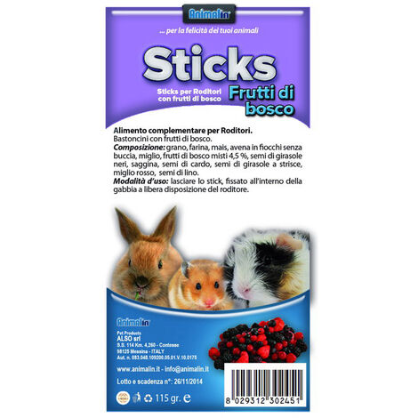 ALSO STICKS RODITORI FRUTTI DI BOSCO 115GR (1/2)