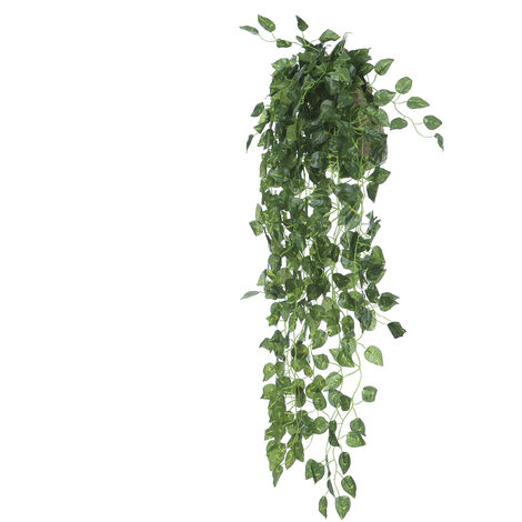 1 Las plantas artificiales vides Pc Verde Rattan falso colgado de imitacion flores colgantes de