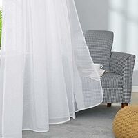 Deconovo Tende Camera da Letto in Voile con Occhielli 2 Pezzi 132x160 cm ( LxA) - Bianco