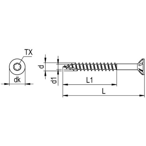 BOITE DE 200 VIS BOIS R2 PLUS 5,0 x 120 MM