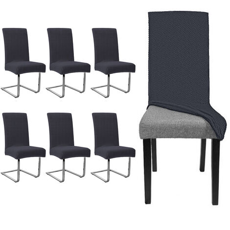 Housses De Chaise SHENGYIJING Diamant - Imperméables, Stretch XL, 2 Pièces Noir