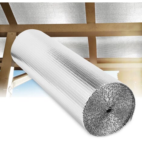 Rouleau isolation thermique en aluminium réfléchissant 50m Isolant  aluminisé