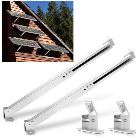 Support de panneau solaire, 2 paires de supports de module solaire Supports de montage inclinables pour panneau solaire