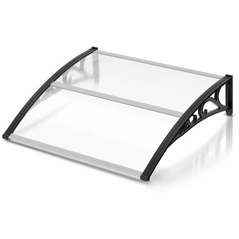 Marquise De Porte En Polycarbonate - Auvent Transparent Résistant UV - 40x50 Cm - Protection Pluie Et Soleil Pour Entrée, Fenêtre, Porche
