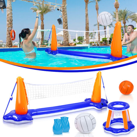 Flotteur De Piscine Gonflable, Gonflable Basket Volley Piscine Enfant