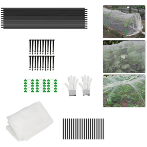Tunnel De Culture 3 Mètres En Micro-maille PE – Protection Plantes Contre Gel, Insectes, Pour Légumes, Herbes, Fleurs - 9