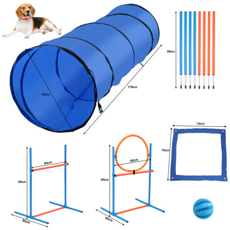 EINFEBEN Agility sport pour chiens équipement complet obstacle, slalom ...