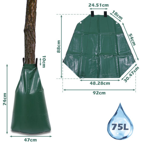 TolleTour Sac D'arrosage D'arbre Ensemble De 5 Pcs Sacs D'eau Sac D'arrosage D'arbre De 75L Et Sac Darrosage Darbre Durable Sac Dirrigation 82841412
