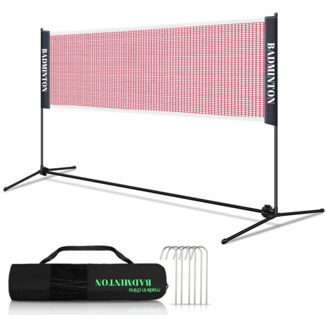 Filet De Badminton/tennis Portable 5m Ou 6m - Léger, Pliable, Pour Intérieur Et Extérieur