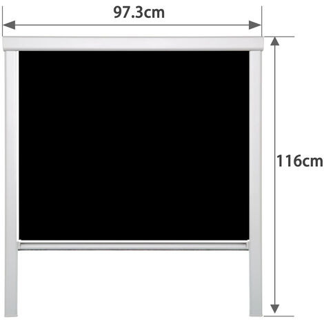 EINFEBEN Store occultant S08 pour lucarne Velux, 100% occultant, 97,3116cm, avec rails latéraux argentés