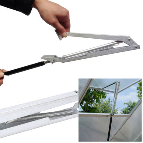 Kit Barre D'Ouverture De Fenêtre De Serre Manuelle En Aluminium - Longueur 39 Cm (15,35") - Vis Incluses