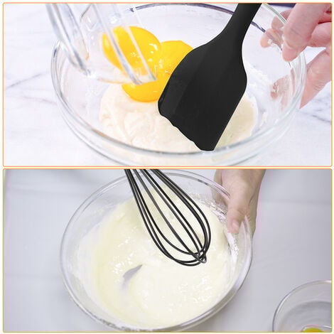 EINFEBEN Ustensile de Cuisine en Silicone avec Support, Outils de Gadget Résistant à la Chaleur Antiadhésif Non Rayures sans BPA - 12 Pcs