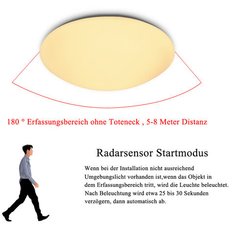 LED Plafonnier 12W plafonnier bois Moderne Rond Blanc chaud Chambre la Cuisine le Salon le Balcon et le Couloir
