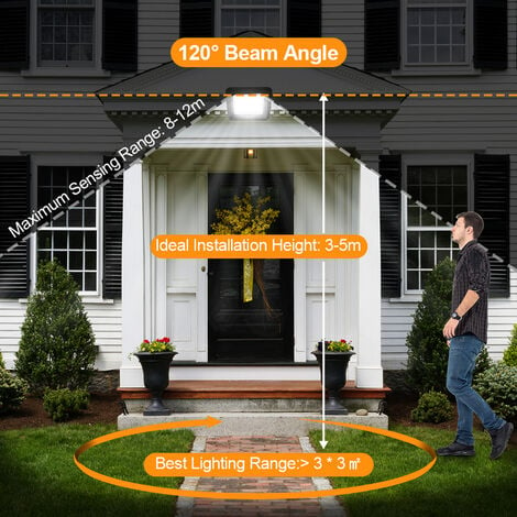 Projecteur LED extérieur avec détecteur de mouvement 4250LM LED projecteur  3000K IP66 étanche éclairage 50W Blanc Chaud