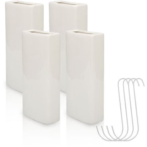 Humidificateur Céramique Pour Radiateur MONTEMAGGI - Forme Visage Gris, 8x4x18 Cm - Évaporation Naturelle, Air Moins Sec