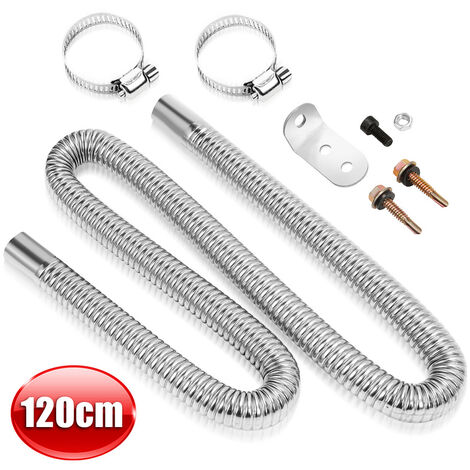 URAQT Tuyau D'échappement, 60cm Portable Flexible Tuyau D'échappement En Acier