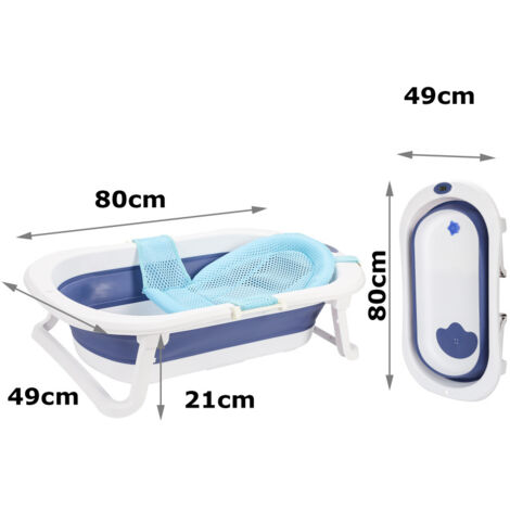 Baignoire Bébé Pliable Sur Pied Base Antidérapante Bleu - Puériculture & Eveil Bébé