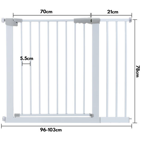 Barrière De Protection Pour Chien AsyinXson 110x78cm - Sans Perçage, Noir
