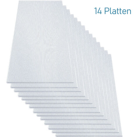 Hengda 14 Plaque polycarbonate creux 4 mm, Plaques alvéolaires en  polycarbonate 10,25 m², Plaques à double paroi polycarbonate alvéolaire  résistant