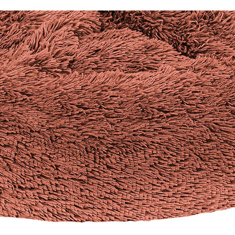 Lit pour chien Coussin lavable pour chien Lit moelleux pour chat Couchage Cuir rose 60cm