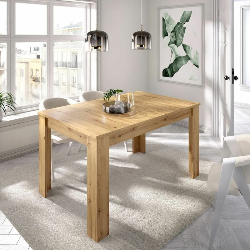 IDMarket - Table scandinave Extensible Inga 4-6 Personnes Blanche 120-160  cm : : Cuisine et Maison
