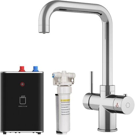 SIA BWT340CH Chrome 3-in-1 Instant Boiling Hot Water Tap Including Tank & Filter