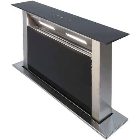 SIA DD60BL 60cm Black Touch Control Downdraft Kitchen Cooker Hood ...