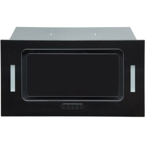 SIA UCG52BL 52cm Black Glass Built In Under Canopy Kitchen Cupboard Cooker Hood