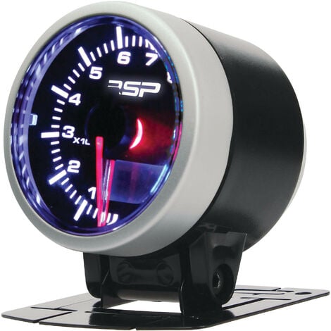 Manomètre pression turbo RSP Ø 52mm 12V LED double couleur (blanc