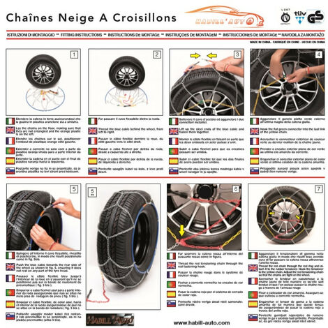 Chaines neige manuelle 9mm 235/70 R16 - 235 70 16 - 235 70 R16